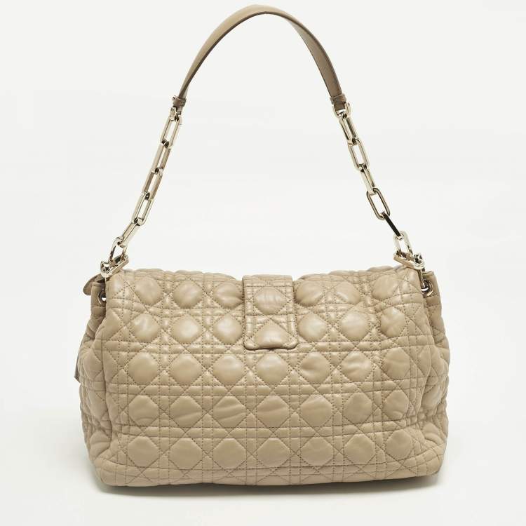 Pre Owned Dior Beige Cannage Leather Miss Dior Shoulder Bag