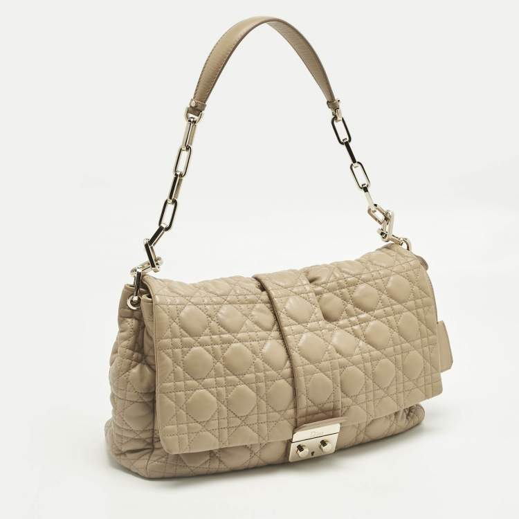 Pre Owned Dior Beige Cannage Leather Miss Dior Shoulder Bag