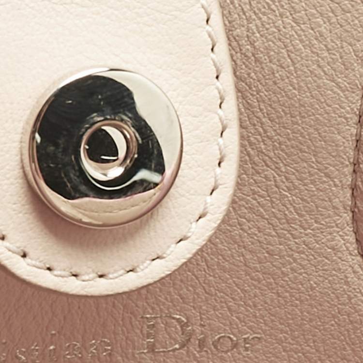 Pre Owned Dior Pink Leather Dior Addict Vertical Tote