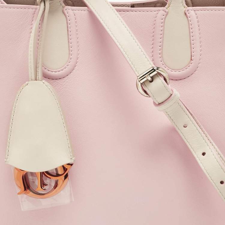 Pre Owned Dior Pink Leather Dior Addict Vertical Tote