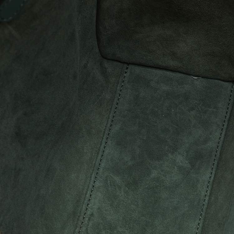 Pre Owned Dior Sage Green Cannage Leather Large Lady Dior Tote