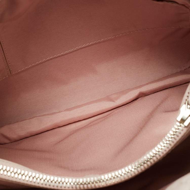 Pre Owned Dior Light Pink Cannage Leather Small Soft Lady Dior Tote