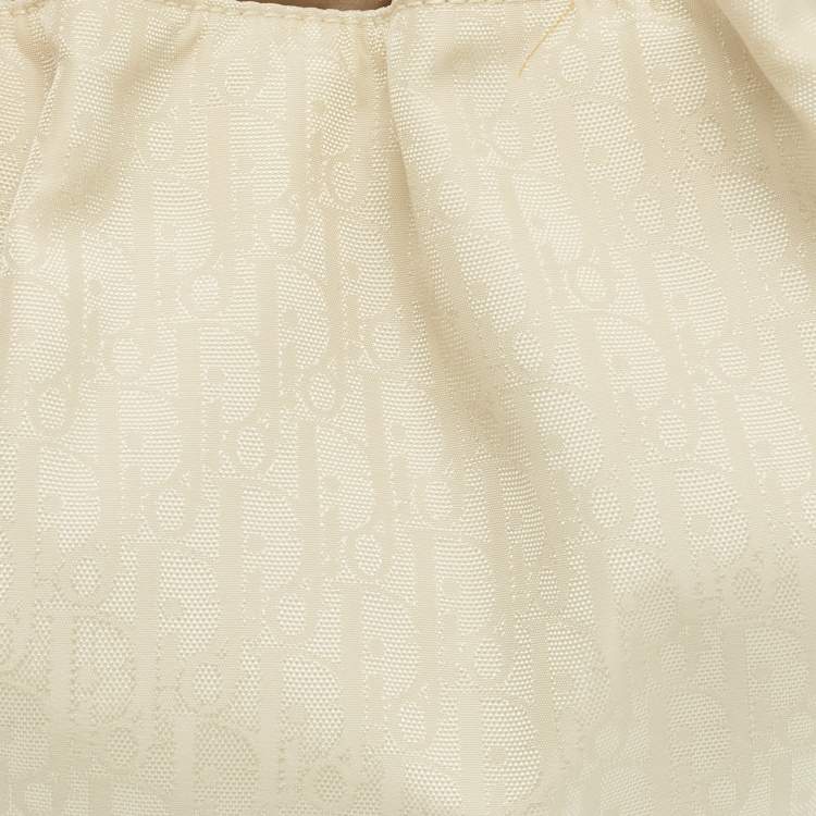 Pre Owned Dior Off White Diorissimo Nylon Lovely Hobo