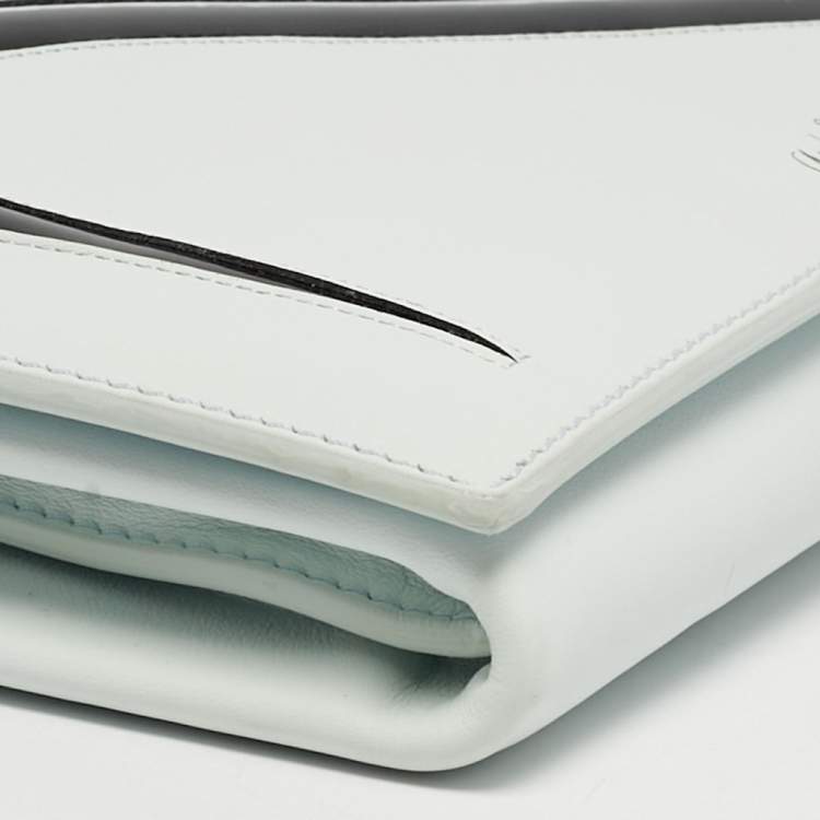 Pre Owned حقيبة كلتش ديور آندي وارول جلد أزرق فاتح