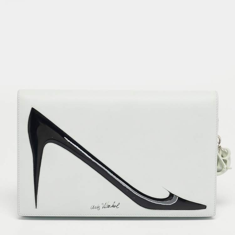 Pre Owned حقيبة كلتش ديور آندي وارول جلد أزرق فاتح