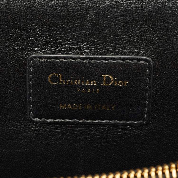 Pre Owned Dior Beige/Black Leopard Print Calfhair and Leather St Honoré Tote