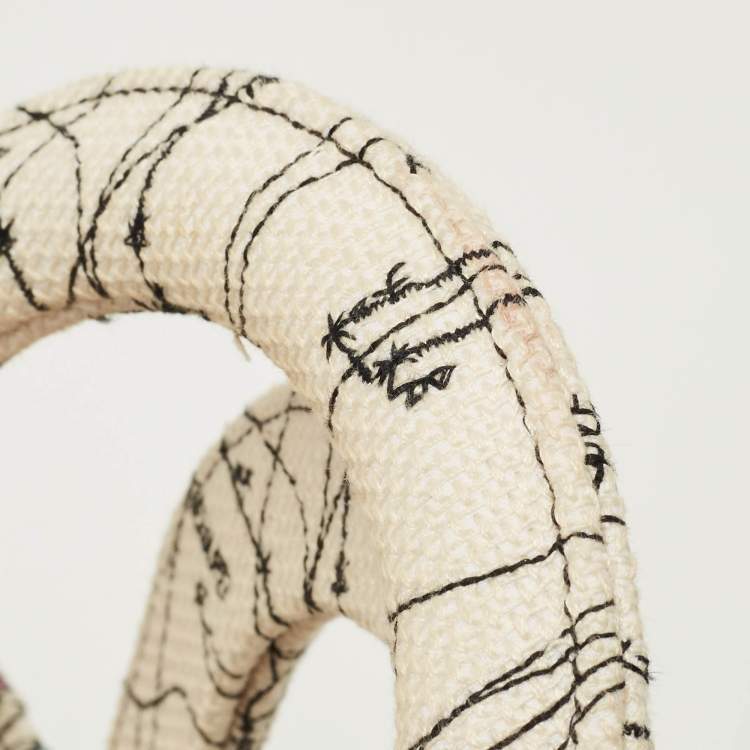 Pre Owned Dior Multicolor Floral Embroidered Canvas Medium Lady D-Lite Tote