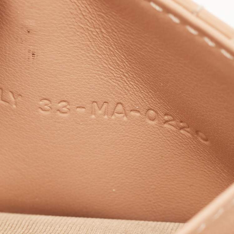 Pre Owned Dior Beige Cannage Patent Leather Lady Dior 5 Gusset Card Holder