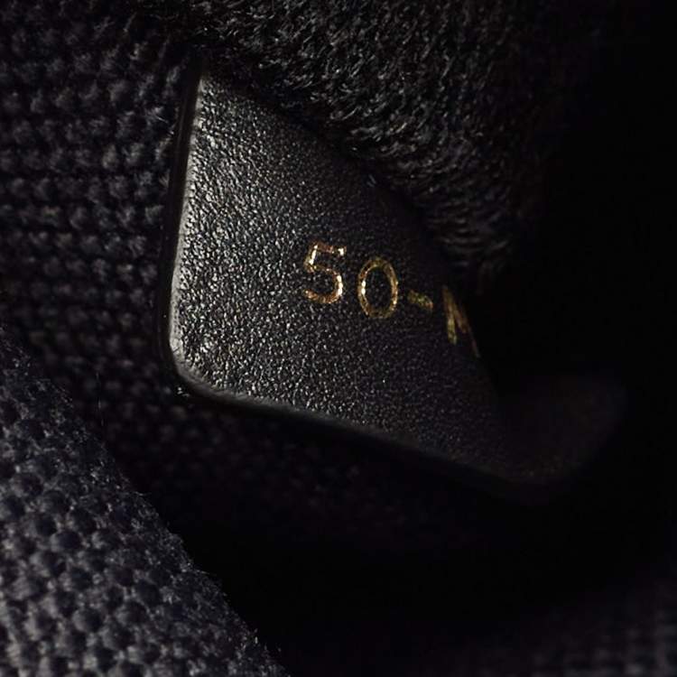 Pre Owned Dior Black Cannage Embroidered Canvas Medium Lady D-Lite Tote