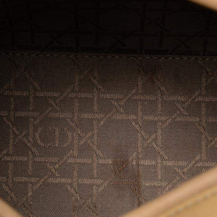 Pre Owned Dior Brown Medium Patent Cannage Lady Dior