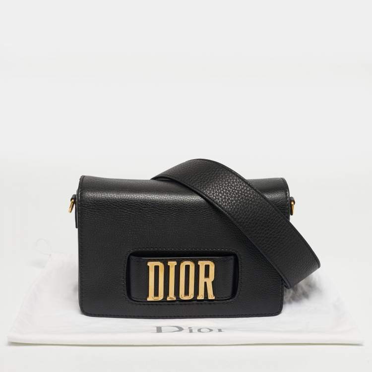 Pre Owned Dior Black Leather Dio(r)evolution Flap Shoulder Bag