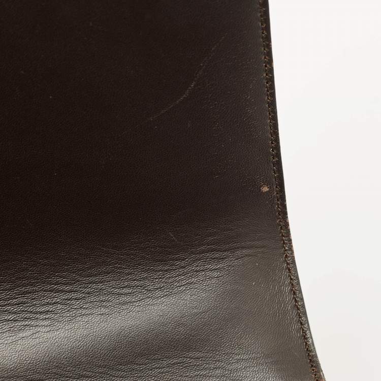 Pre Owned Dior Ombre Gold Microcannage Patent Leather Medium Diorama Shoulder Bag