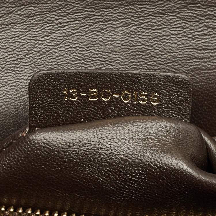 Pre Owned Dior Ombre Gold Microcannage Patent Leather Medium Diorama Shoulder Bag