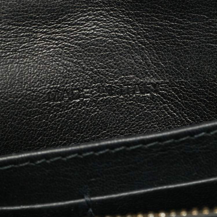 Pre Owned Dior Black Cannage Patent Leather Miss Dior Promenade Wallet On Chain