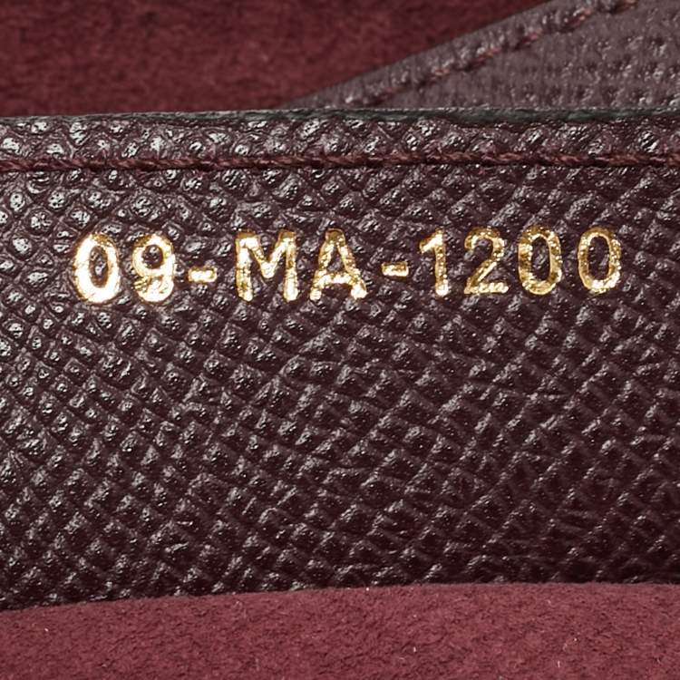 Pre Owned Dior Saddle Burgundy Leather Shoulder Bag