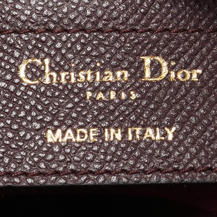 Pre Owned Dior Saddle Burgundy Leather Shoulder Bag