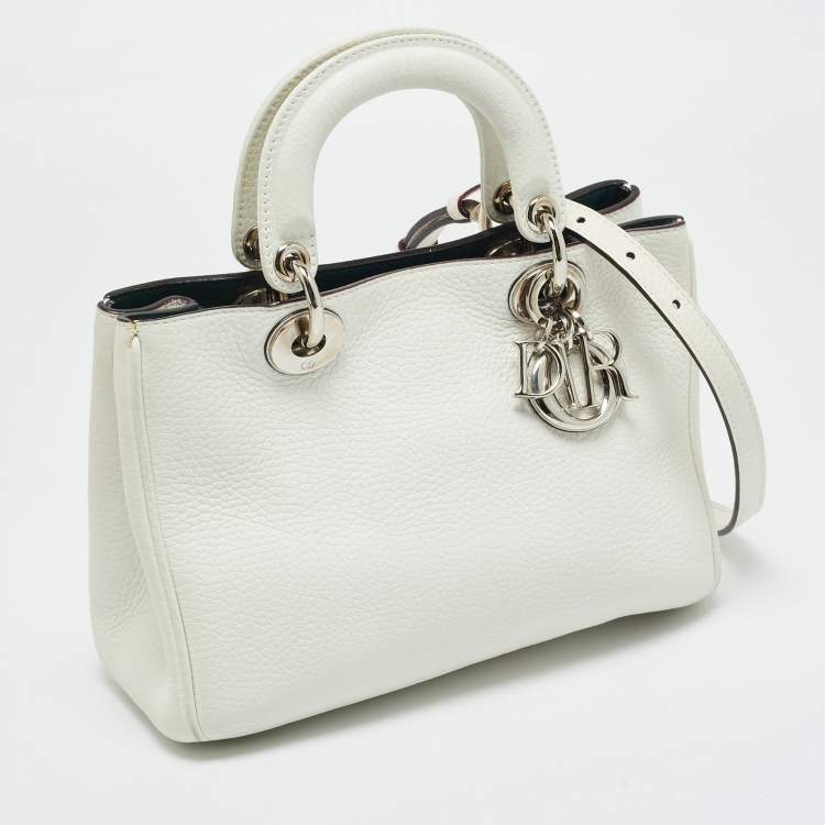 مملوكة مسبقًا Dior Diorissimo Small White Leather Tote