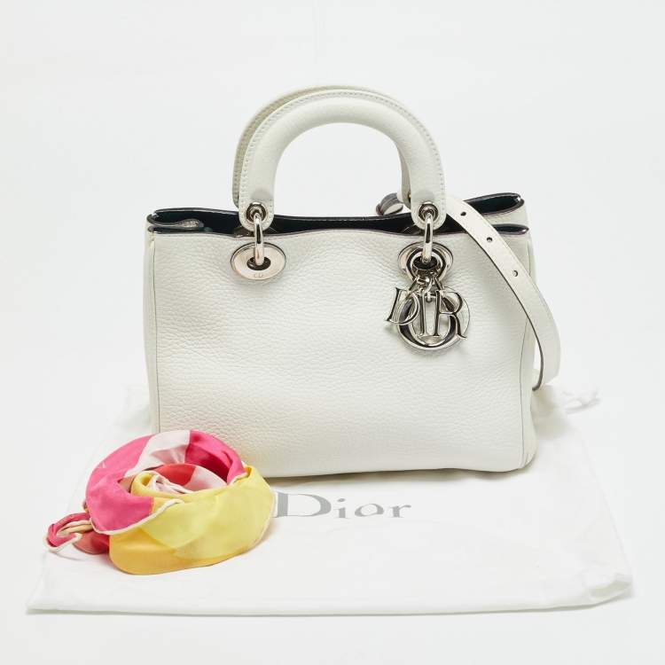مملوكة مسبقًا Dior Diorissimo Small White Leather Tote