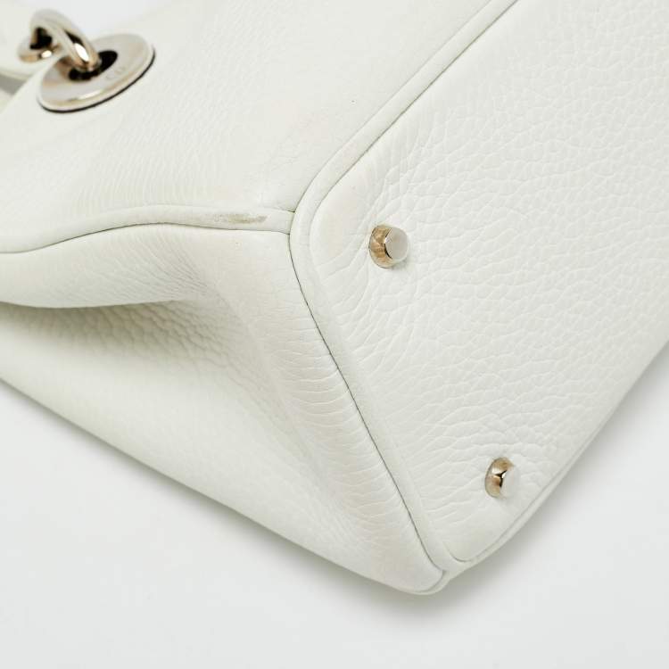 مملوكة مسبقًا Dior Diorissimo Small White Leather Tote