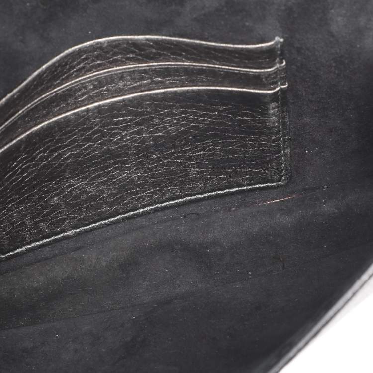 Pre Owned Dior Silver Leather J'adior Chain Clutch 