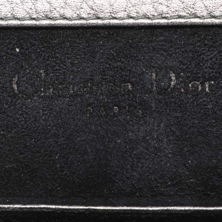 Pre Owned Dior Silver Leather J'adior Chain Clutch 