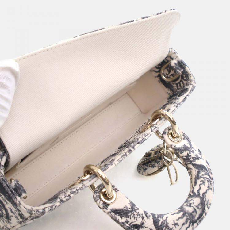 Pre Owned Dior Small Toile De Jouy Soleil Lady D-Joy