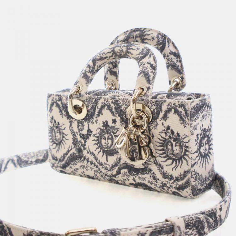 Pre Owned Dior Small Toile De Jouy Soleil Lady D-Joy