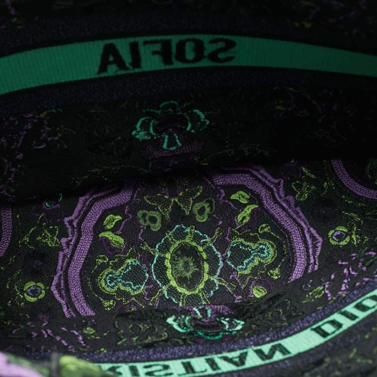 Pre Owned Dior Embroidered Book Large Multicolor Canvas Tote