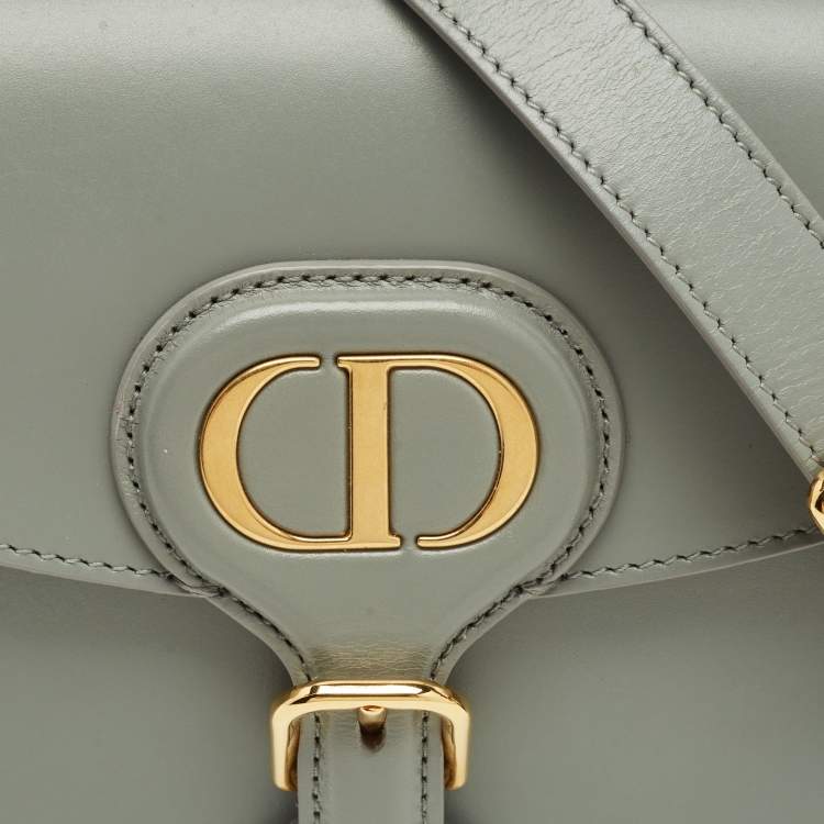Pre Owned Dior Bobby Small Grey Leather Crossbody Bag