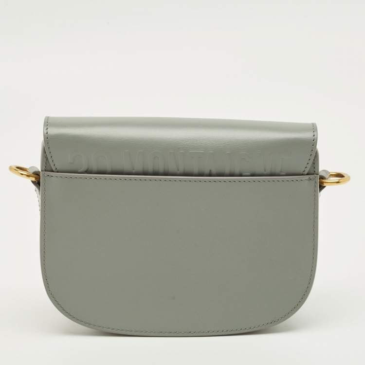 Pre Owned Dior Bobby Small Grey Leather Crossbody Bag