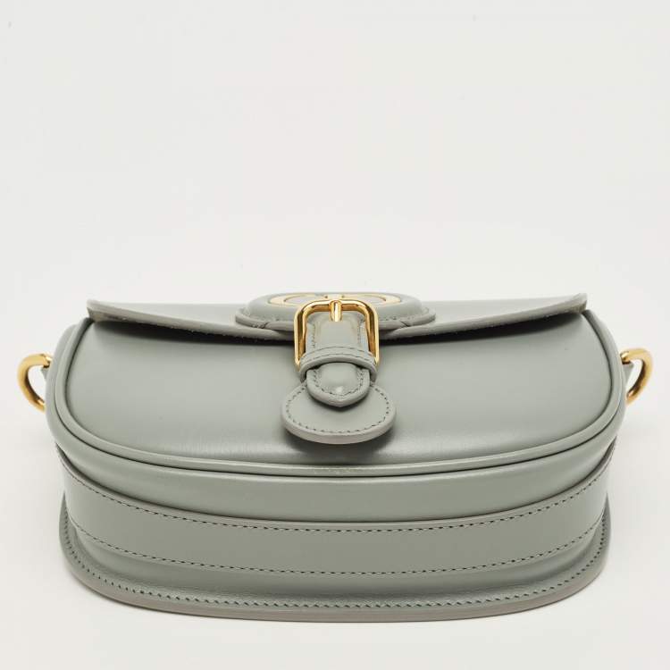 Pre Owned Dior Bobby Small Grey Leather Crossbody Bag