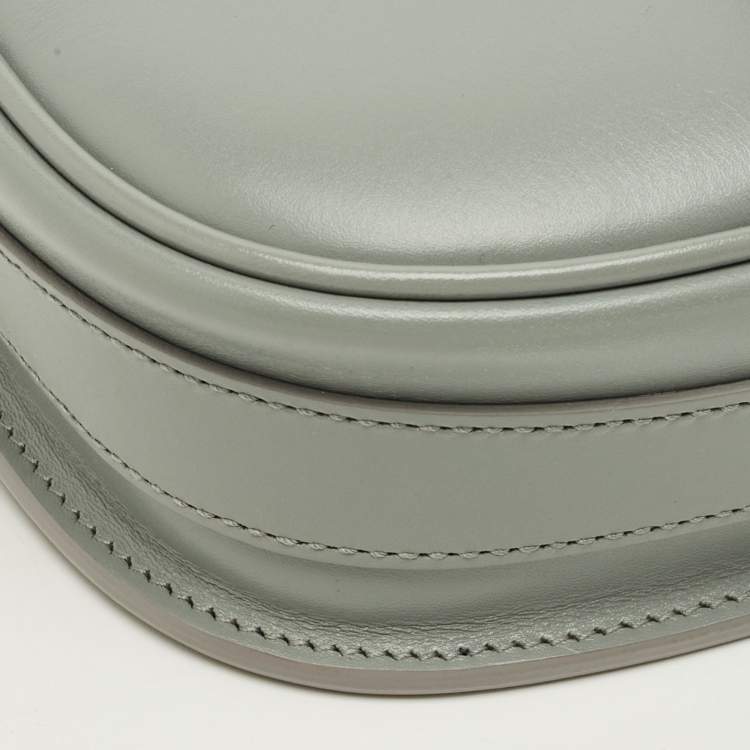 Pre Owned Dior Bobby Small Grey Leather Crossbody Bag