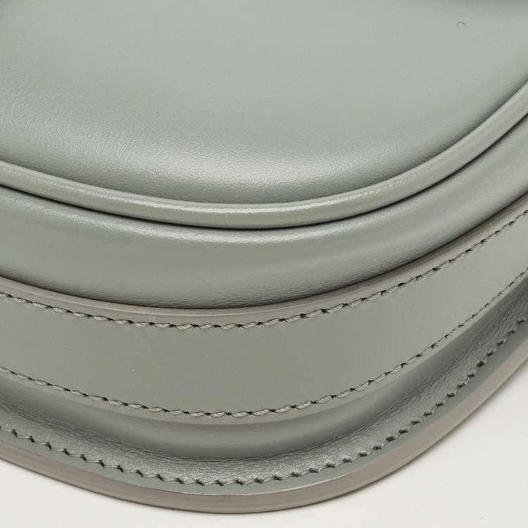 Pre Owned Dior Bobby Small Grey Leather Crossbody Bag