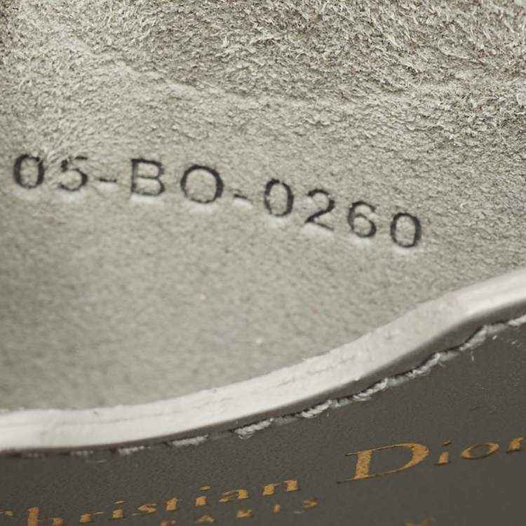 Pre Owned Dior Bobby Small Grey Leather Crossbody Bag