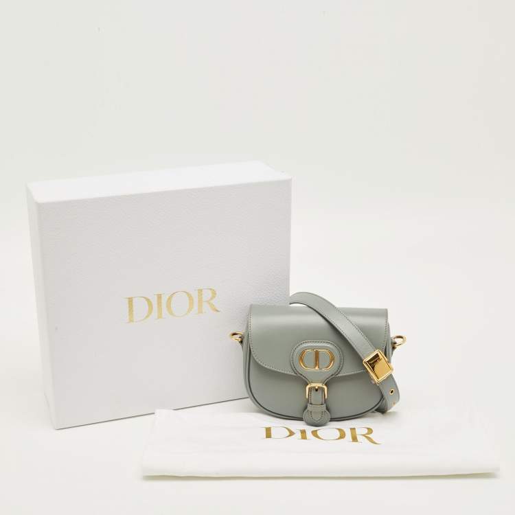 Pre Owned Dior Bobby Small Grey Leather Crossbody Bag