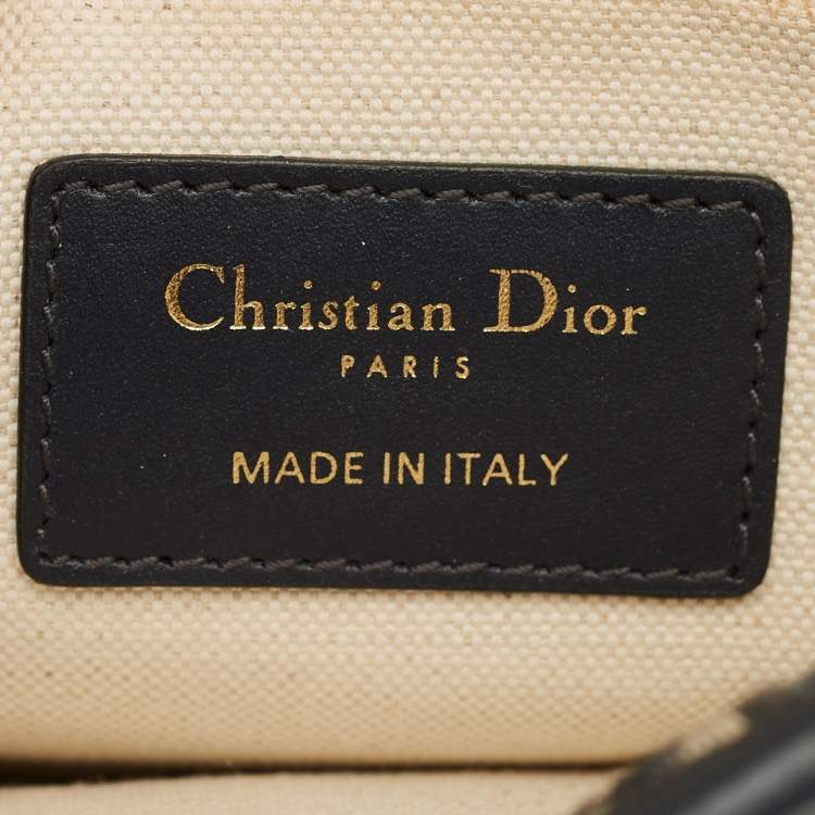 Pre Owned Dior Diorquake  Navy Blue Oblique Canvas Clutch