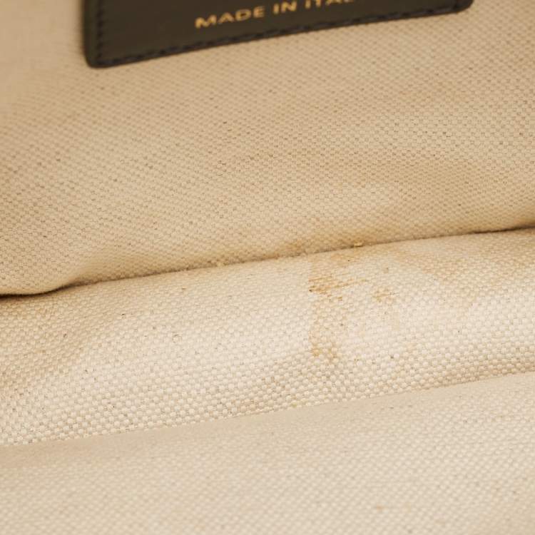 Pre Owned Dior Diorquake  Navy Blue Oblique Canvas Clutch