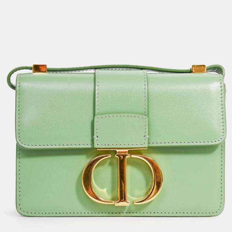 Pre Owned Christian Dior 2020 Green 'Sac 30 Montaigne Mini' Crossbody