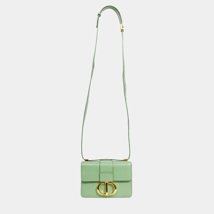 Pre Owned Christian Dior 2020 Green 'Sac 30 Montaigne Mini' Crossbody