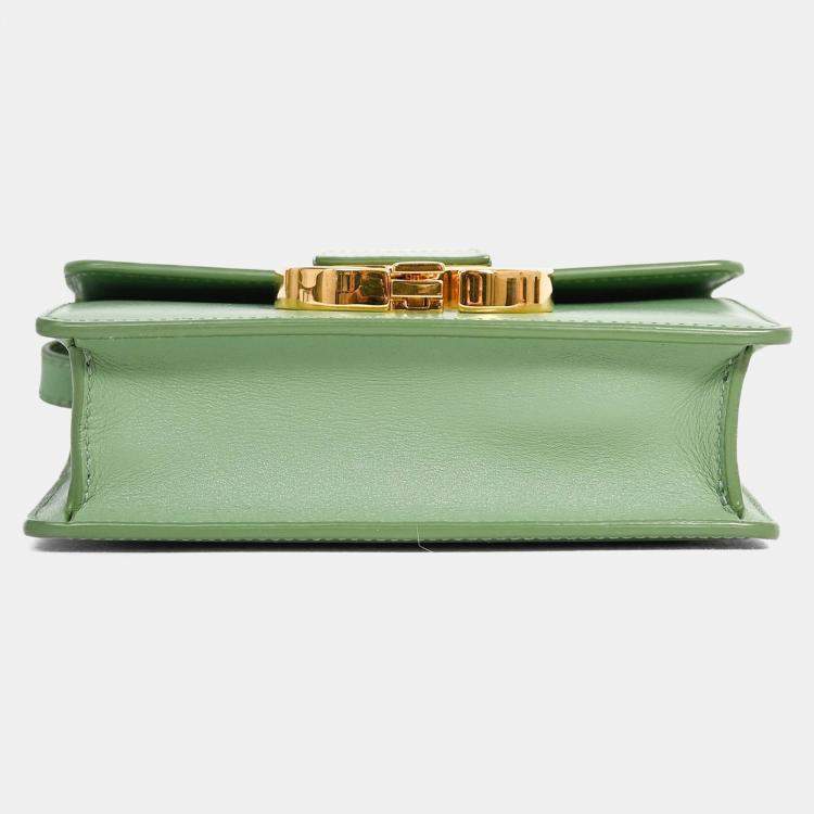 Pre Owned Christian Dior 2020 Green 'Sac 30 Montaigne Mini' Crossbody