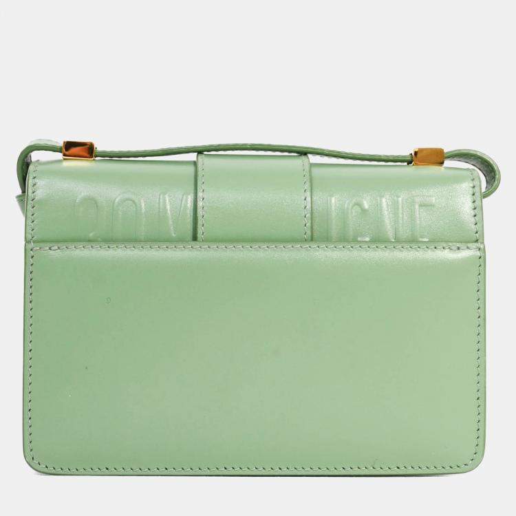 Pre Owned Christian Dior 2020 Green 'Sac 30 Montaigne Mini' Crossbody