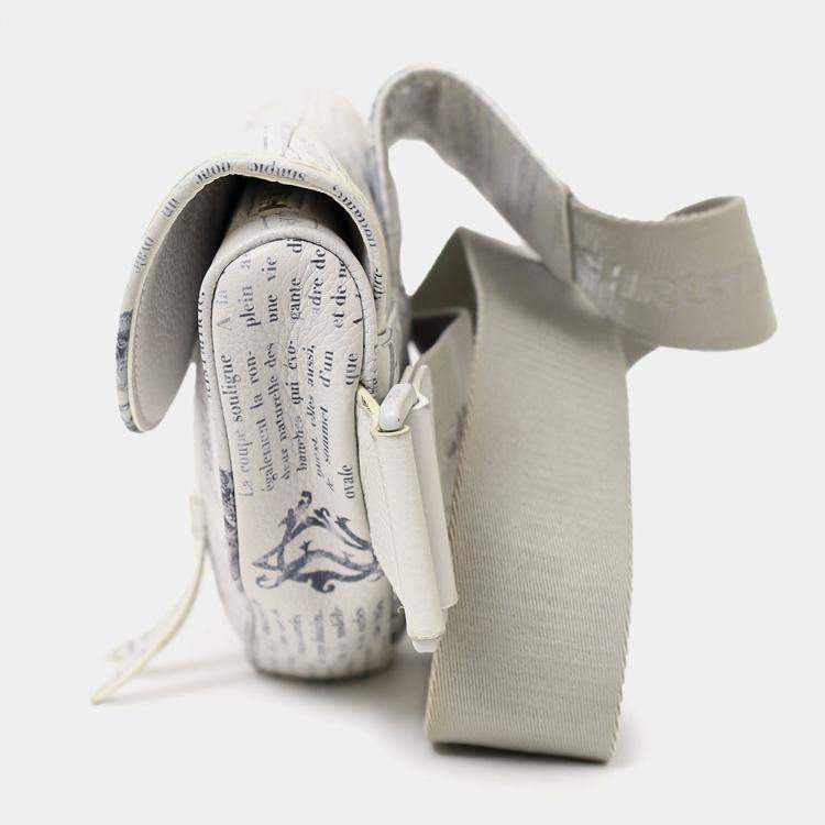مملوكة مسبقًا Christian Dior x Daniel Arsham 2019 White/Grey Newspaper Printed Saddle Bag