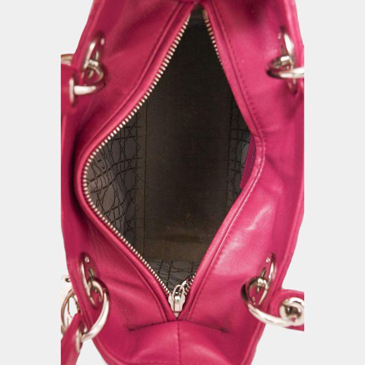 مملوكة مسبقًا Christian Dior 2013 Pink Cannage Leather Lady Dior Top Handle with Strap