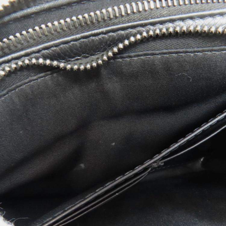 Pre Owned Christian Dior Oblique  Black Canvas Shoulder Bag