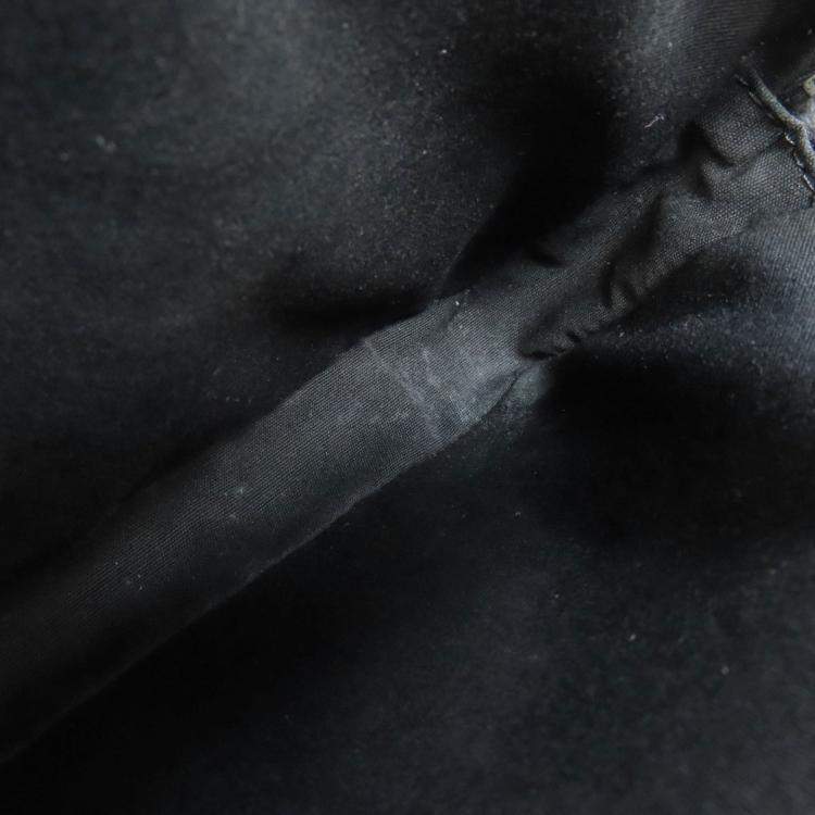 Pre Owned Christian Dior Oblique  Black Canvas Shoulder Bag