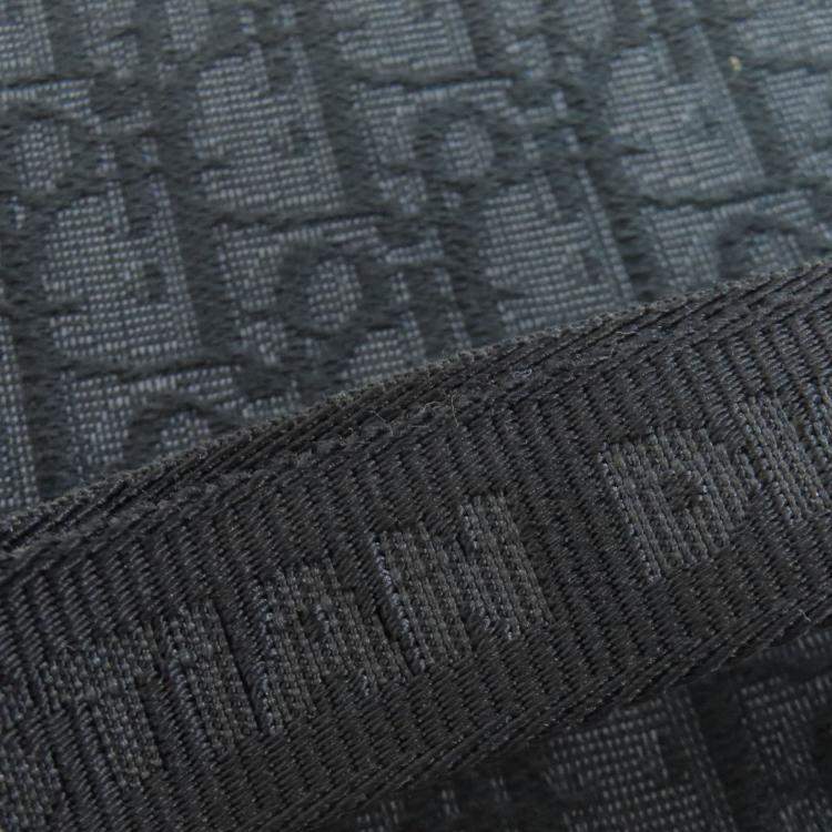 Pre Owned Christian Dior Oblique  Black Canvas Shoulder Bag