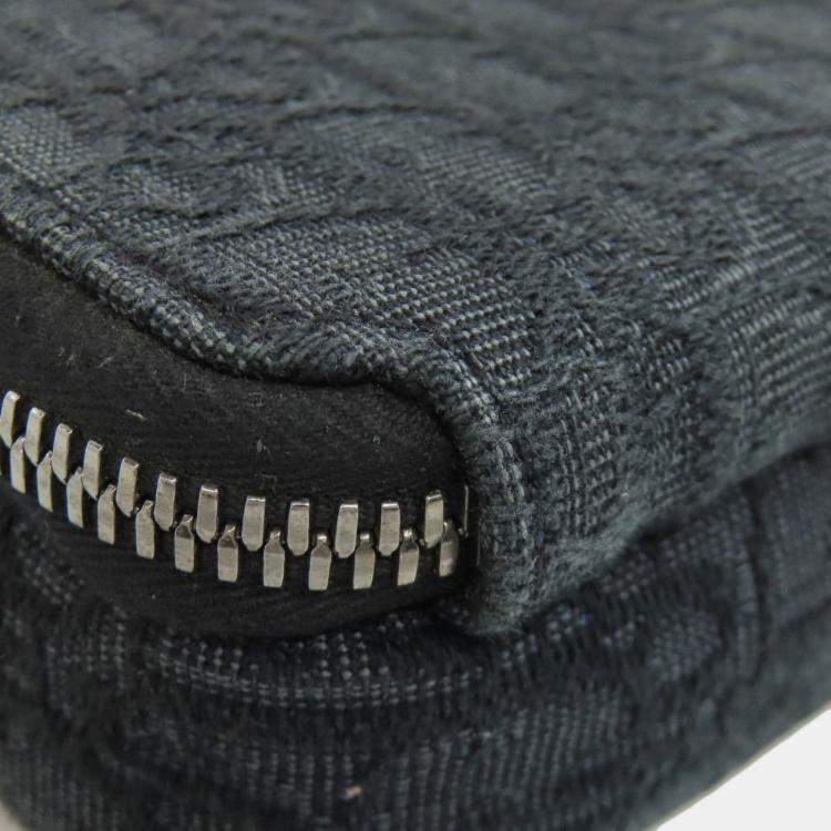 Pre Owned Christian Dior Oblique  Black Canvas Shoulder Bag