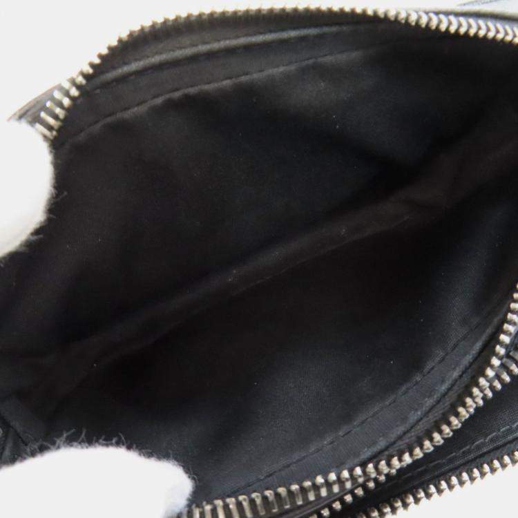 Pre Owned Christian Dior Oblique  Black Canvas Shoulder Bag