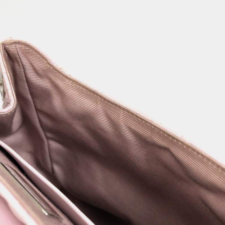 Pre Owned Christian Dior Cannage Stardust Small Backpack Ginza Exclusive Leather Soft Pink