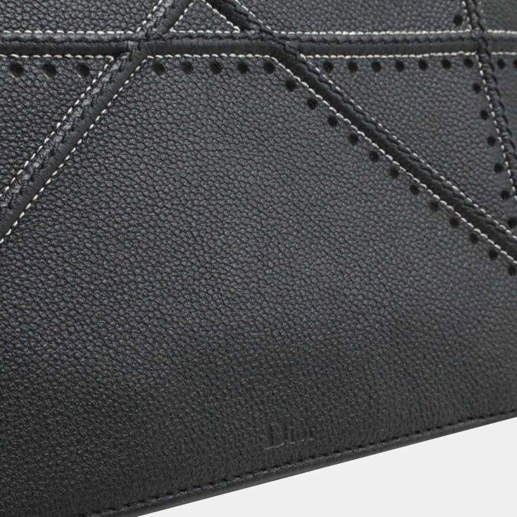 Pre Owned Christian Dior Diorama Chain Bag Shoulder Punching Leather Black